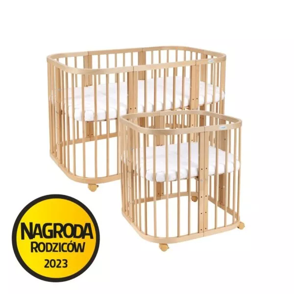 NATURAL Łóżeczko 7w1 dla Dziecka – Wielofunkcyjny Mebel