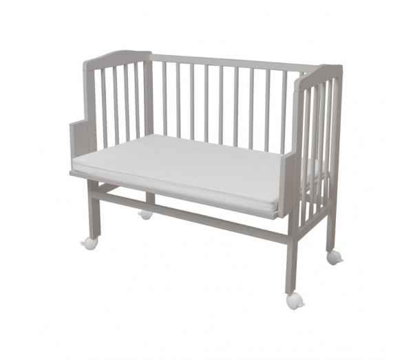 Łóżeczko dostawne 2w1 + materac SZARE