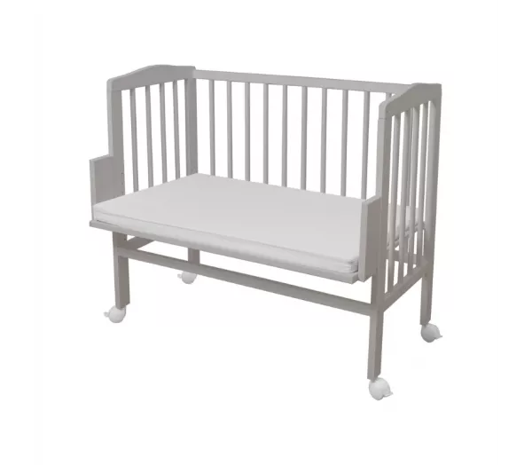 Łóżeczko dostawne 2w1 + materac SZARE