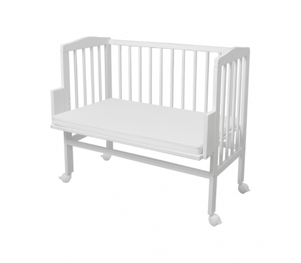 Łóżeczko dostawne 2w1 + materac BIAŁE