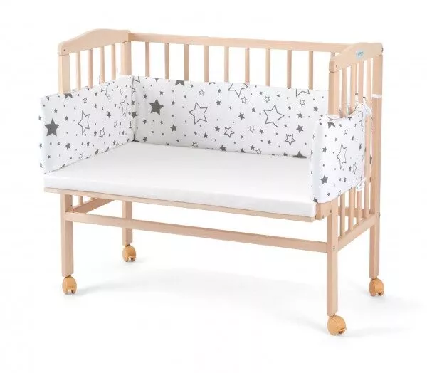 Łóżeczko dostawne 2w1 z osłonką NATURAL