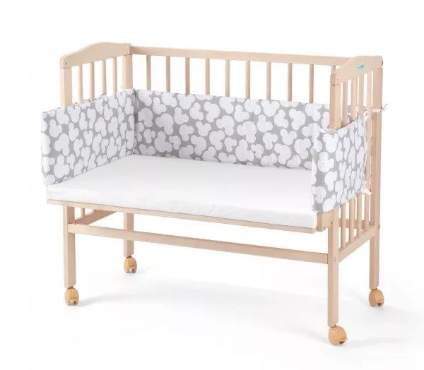 Łóżeczko dostawne 2w1 z osłonką NATURAL