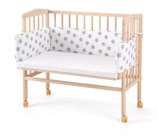 Łóżeczko dostawne 2w1 z osłonką NATURAL