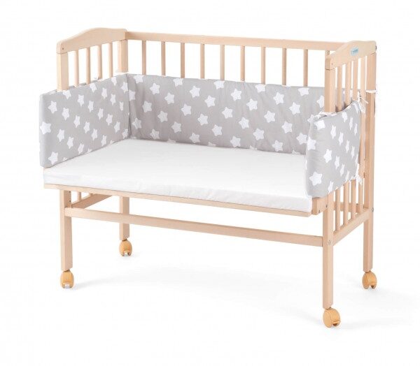 Łóżeczko dostawne 2w1 z osłonką NATURAL