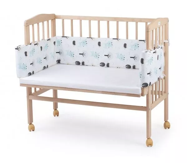 Łóżeczko dostawne 2w1 z osłonką NATURAL