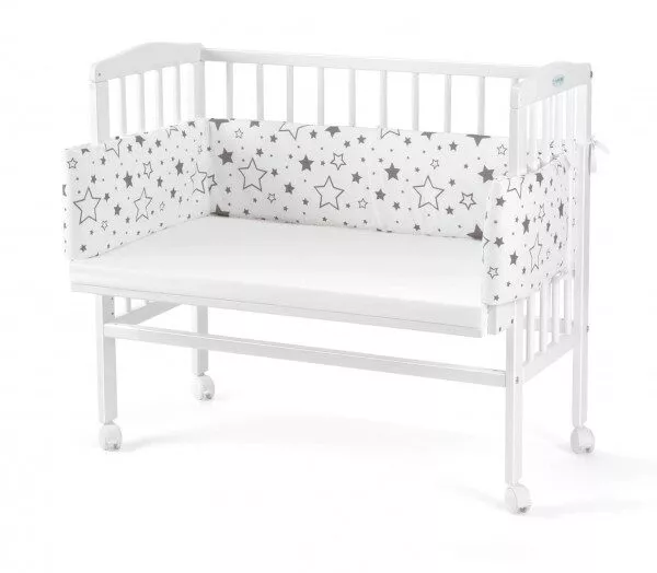Łóżeczko dostawne 2w1 z osłonką BIAŁE