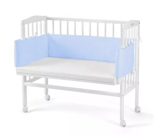 Łóżeczko dostawne 2w1 z osłonką BIAŁE