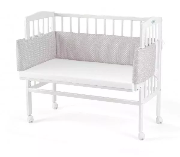 Łóżeczko dostawne 2w1 z osłonką BIAŁE
