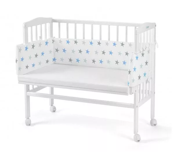 Łóżeczko dostawne 2w1 z osłonką BIAŁE