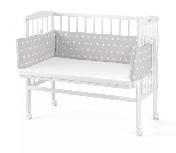 Łóżeczko dostawne 2w1 z osłonką BIAŁE