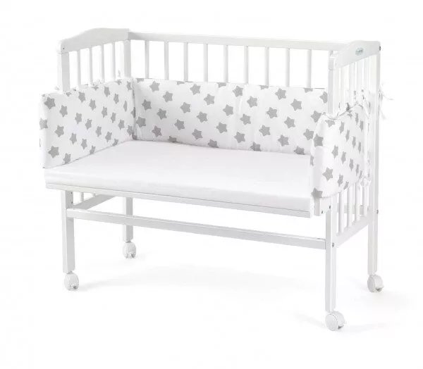 Łóżeczko dostawne 2w1 z osłonką BIAŁE