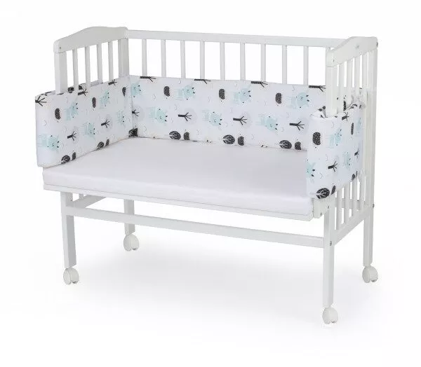 Łóżeczko dostawne 2w1 z osłonką BIAŁE