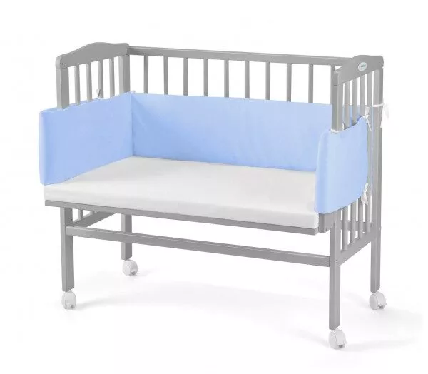 Łóżeczko dostawne 2w1 z osłonką SZARE