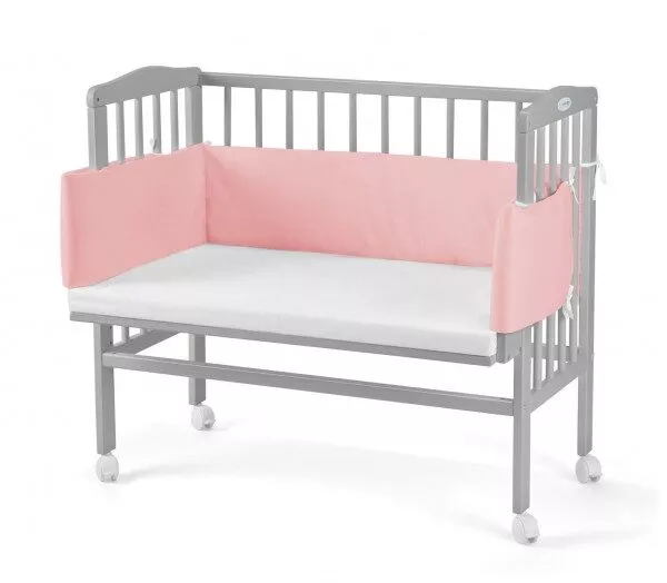 Łóżeczko dostawne 2w1 z osłonką SZARE
