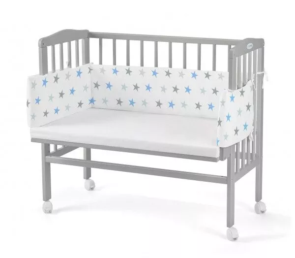Łóżeczko dostawne 2w1 z osłonką SZARE