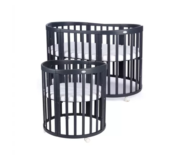 GRAFIT Łóżeczko Owal 7w1 dla Dziecka – Wielofunkcyjny Mebel