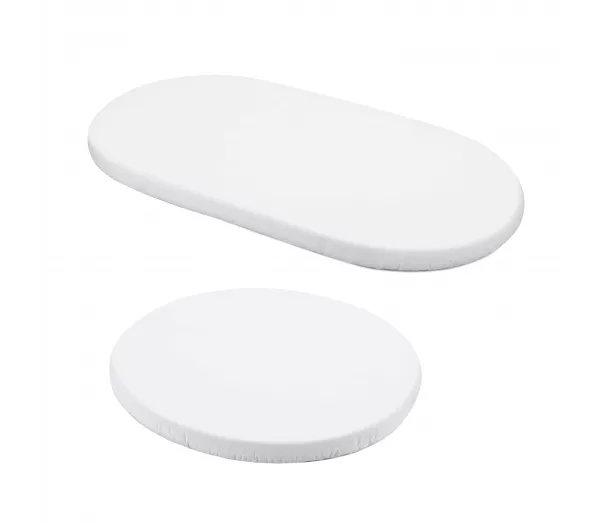 Zestaw bawełnianych prześcieradeł do owalnych łóżeczek 7w1