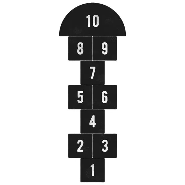 Gra w klasy czarna – Naklejki na podłogę