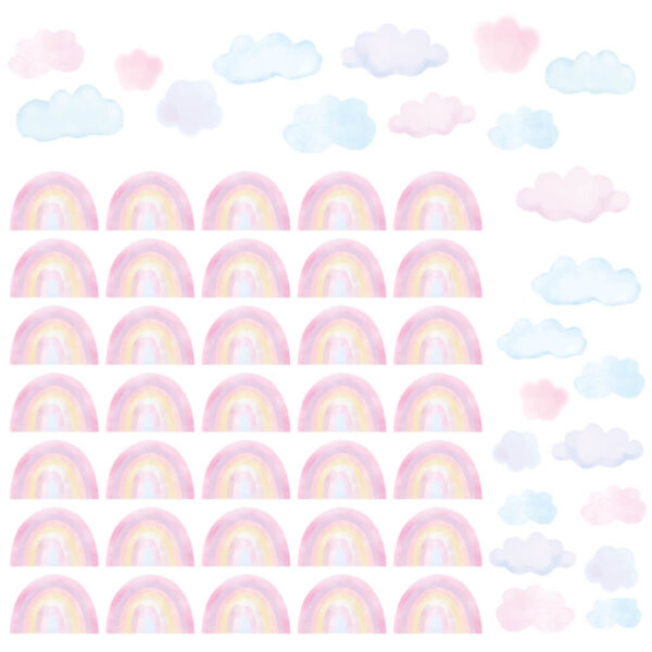 Mini tęcze różowe – Naklejki na ścianę