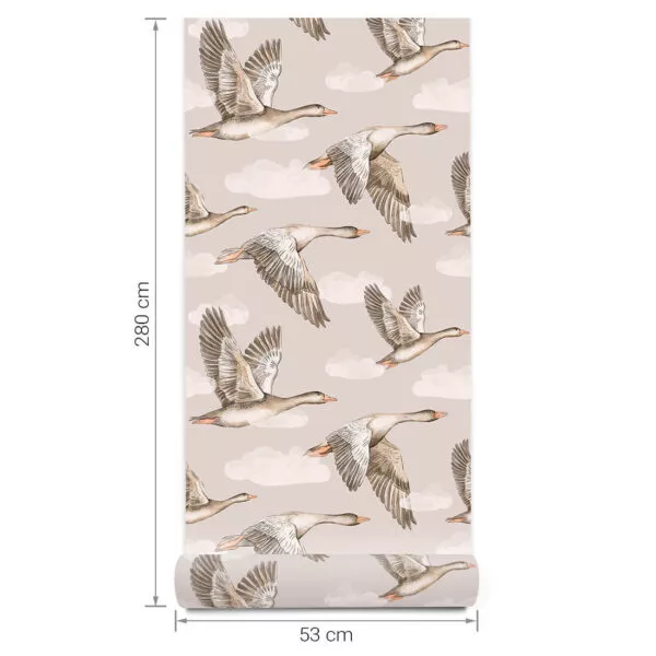 Tapeta Gąski – beżowa