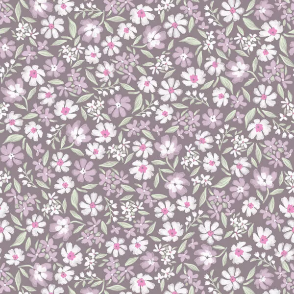 Tapeta Stokrotki – śliwkowa