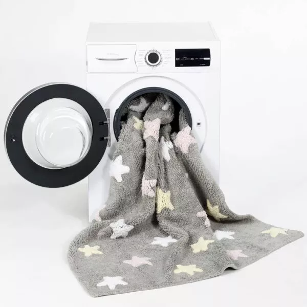 Dywan bawełniany Tricolor Star Gris/Rosa 120 x 160 cm