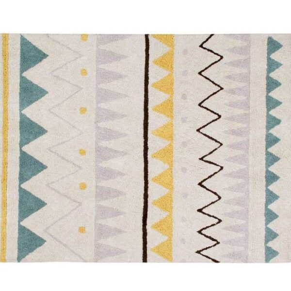 Dywan bawełniany Azteca Natural Vintage Azul 120x160 cm