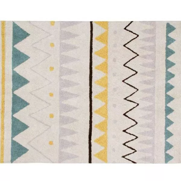 Dywan bawełniany Azteca Natural Vintage Azul 120x160 cm