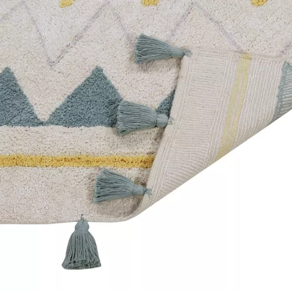 Dywan bawełniany Azteca Natural Vintage Azul 120x160 cm