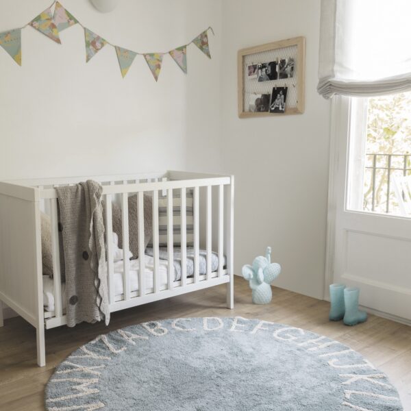 Dywan bawełniany Round ABC Vintage Azul Natural Ø 150 cm