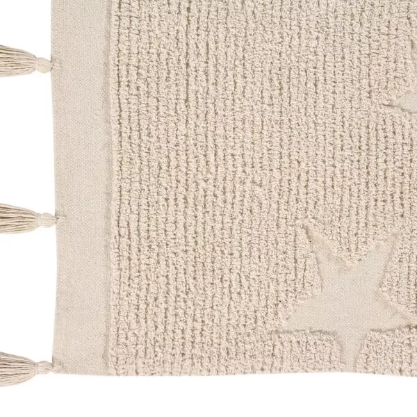 Dywan bawełniany Hippy Stars Natural 120 x 175 cm