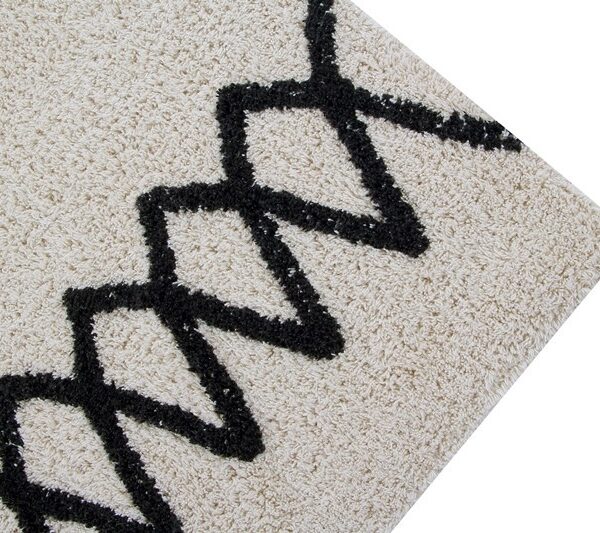 Dywan bawełniany Atlas Natural Black 120 x 160 cm