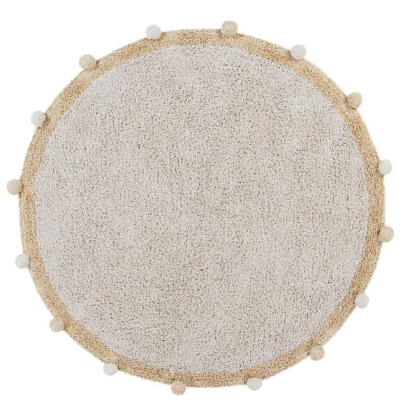 Dywan bawełniany Bubbly Natural Honey Ø120 cm