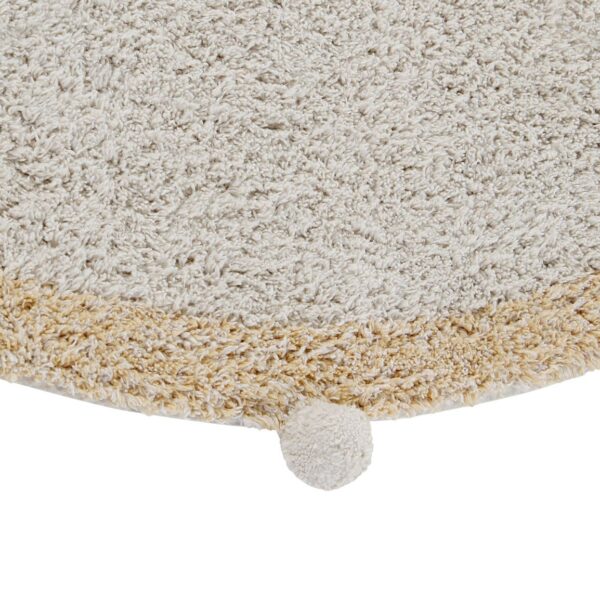 Dywan bawełniany Bubbly Natural Honey Ø120 cm