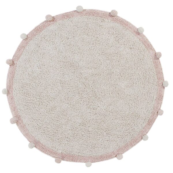 Dywan bawełniany Bubbly Vintage Nude Ø 120 cm