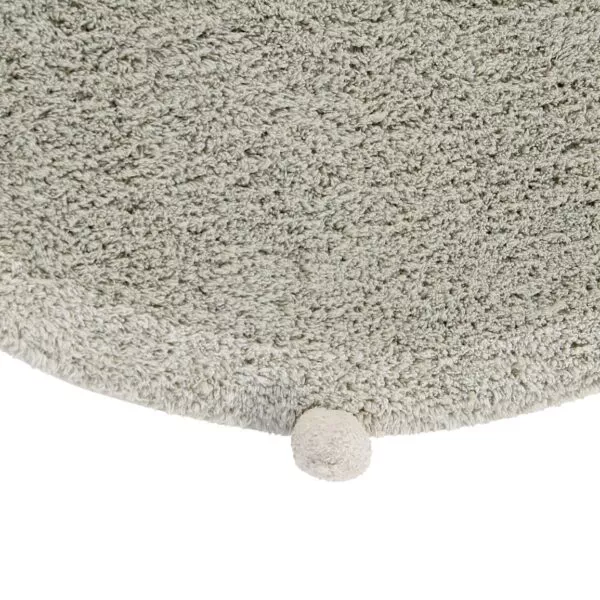 Dywan bawełniany Bubbly Olive Natural Ø120 cm