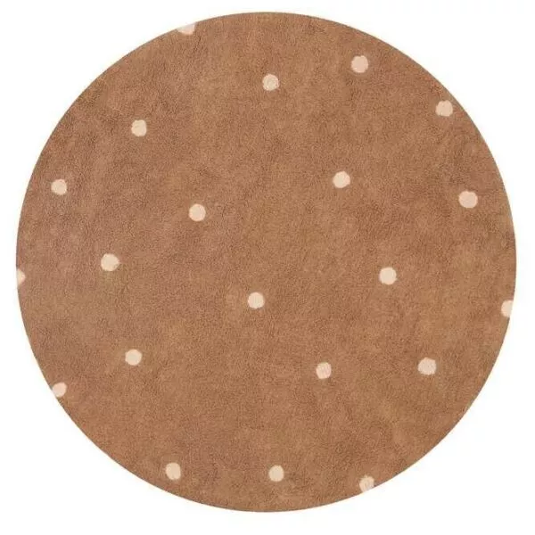 Dywan do prania Round Dot Chestnut 140cm