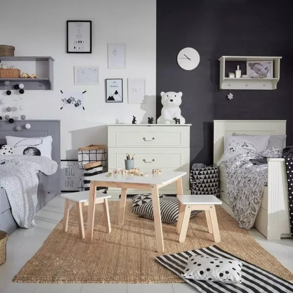 Ines elegant white komoda 3-szufladowa