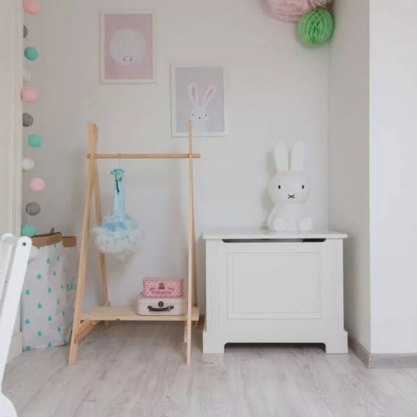 Ines elegant white skrzynia na zabawki