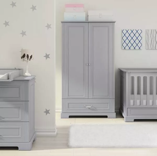 Ines neutral gray łóżeczko 70x140 z funkcją tapczanika