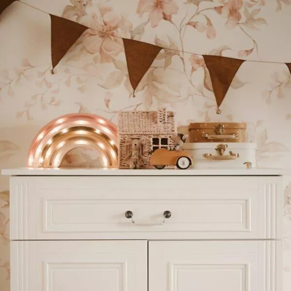 Ines elegant white wysoka komoda 2-drzwiowa