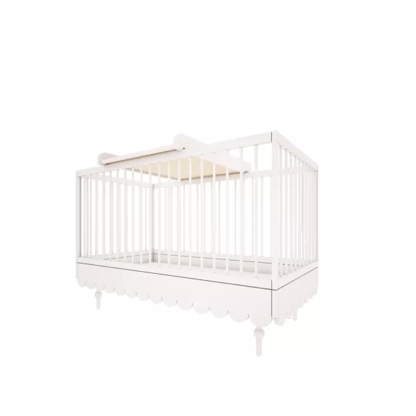 Łóżko 70 x 140 cm biały- Babushka