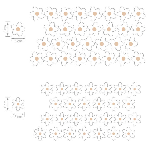 Stokrotki X – Naklejki na ścianę