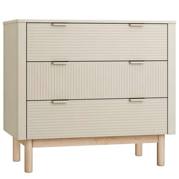 Miloo - komoda 3 szufladowa szampański