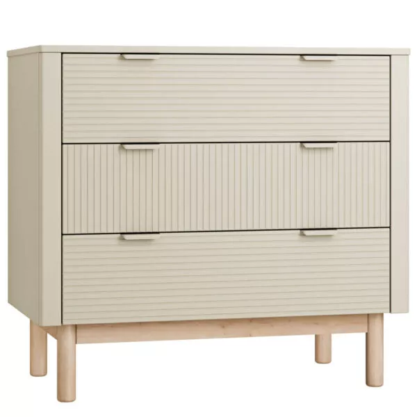 Miloo - komoda 3 szufladowa szampański