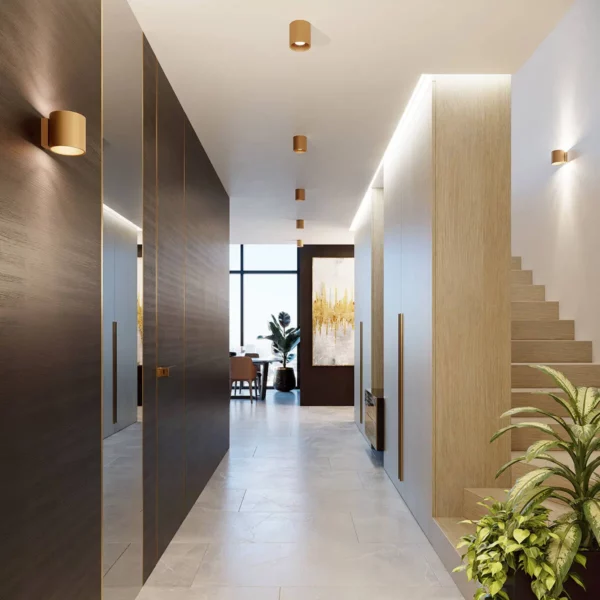 Plafon QUAD 1 złoty