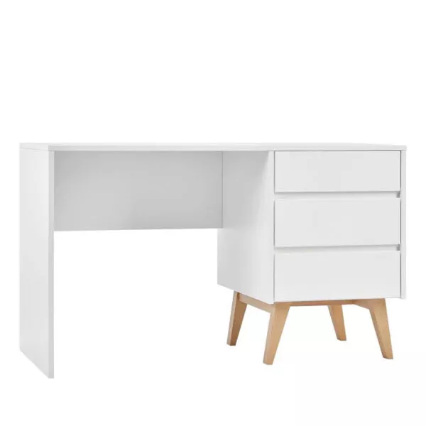 Swing - biurko z szufladami białe