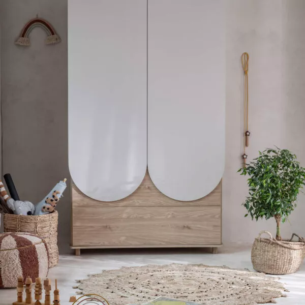 Duża szafa kaszmir/dąb - Bloom