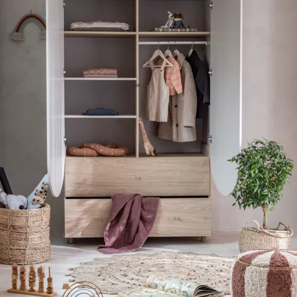 Duża szafa kaszmir/dąb - Bloom