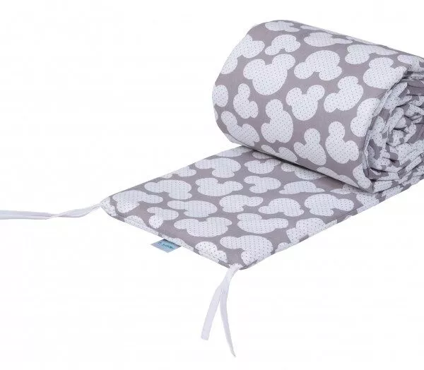 Łóżeczko dostawne 2w1 z osłonką SZARE